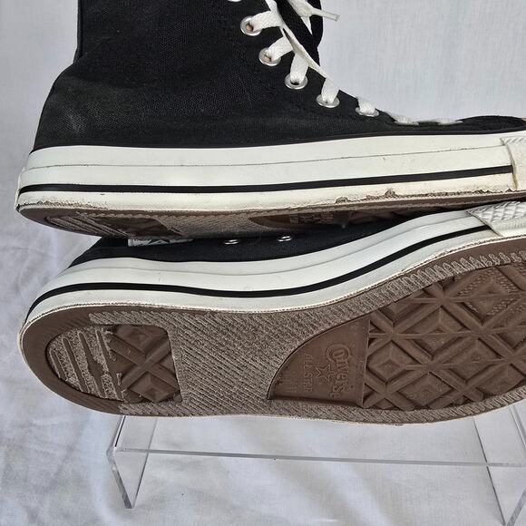 Converse Chuck Taylor All Star Hi Men's 11 Black Tan Double Fold Down 104319F - Picture 13 of 16